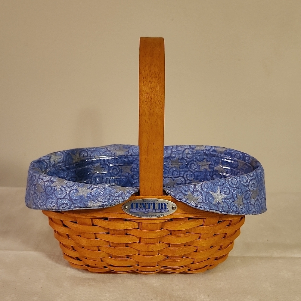 Longaberger 2000 Cheers Century Celebration Basket with Blue Liner